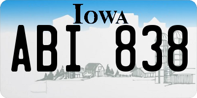 IA license plate ABI838