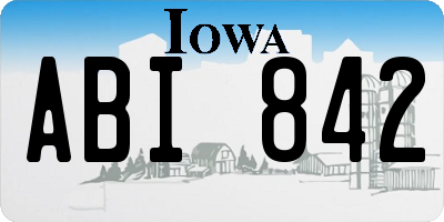 IA license plate ABI842