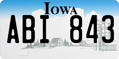 IA license plate ABI843