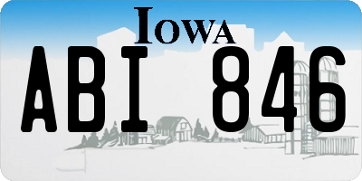 IA license plate ABI846