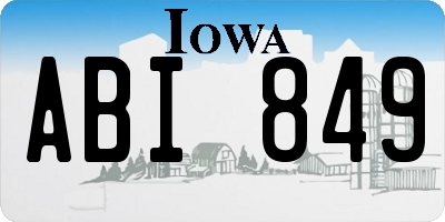 IA license plate ABI849