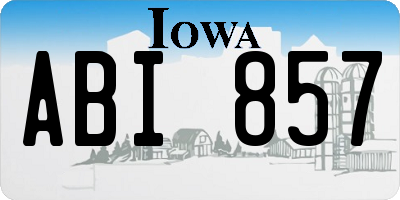 IA license plate ABI857