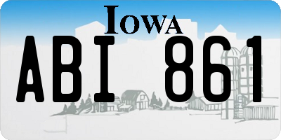 IA license plate ABI861