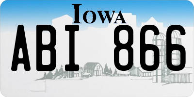 IA license plate ABI866