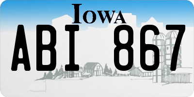 IA license plate ABI867