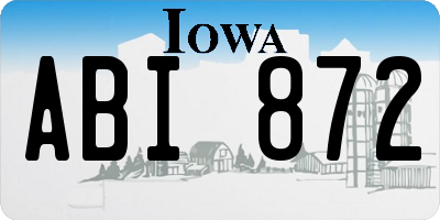 IA license plate ABI872