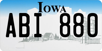 IA license plate ABI880
