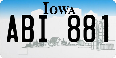 IA license plate ABI881