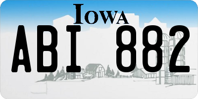 IA license plate ABI882