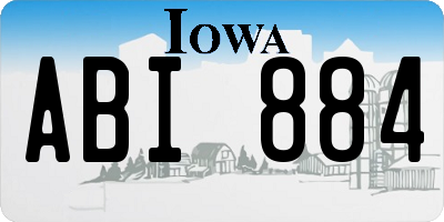 IA license plate ABI884