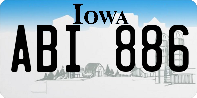 IA license plate ABI886