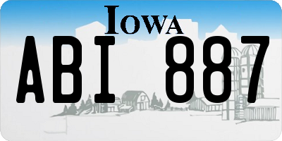 IA license plate ABI887