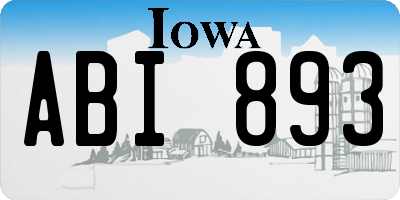IA license plate ABI893