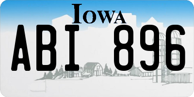 IA license plate ABI896