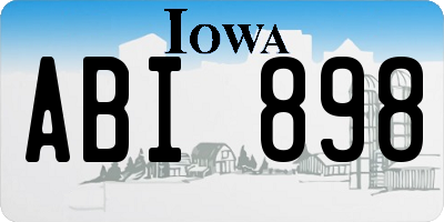 IA license plate ABI898