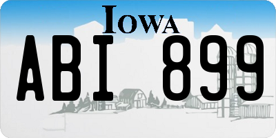 IA license plate ABI899