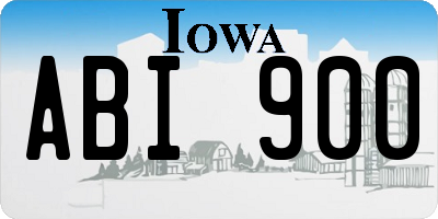 IA license plate ABI900