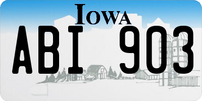 IA license plate ABI903