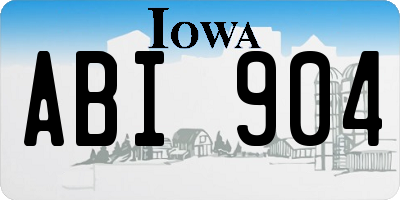 IA license plate ABI904