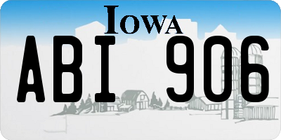 IA license plate ABI906