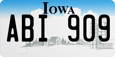 IA license plate ABI909