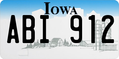IA license plate ABI912