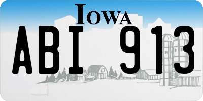 IA license plate ABI913