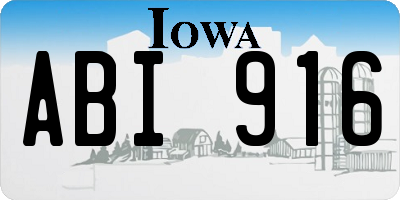 IA license plate ABI916
