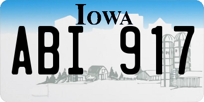 IA license plate ABI917