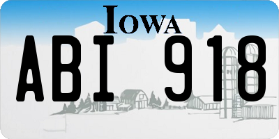 IA license plate ABI918