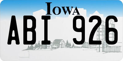 IA license plate ABI926