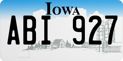 IA license plate ABI927