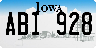 IA license plate ABI928