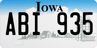 IA license plate ABI935