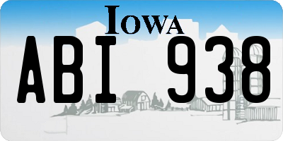 IA license plate ABI938