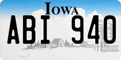 IA license plate ABI940