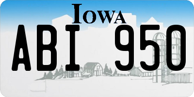 IA license plate ABI950