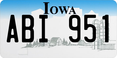 IA license plate ABI951