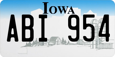 IA license plate ABI954