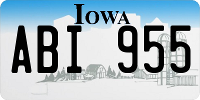 IA license plate ABI955
