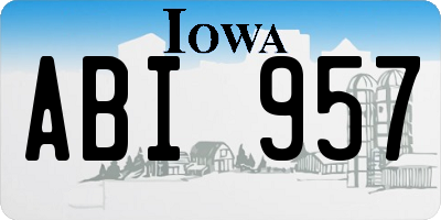 IA license plate ABI957