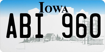 IA license plate ABI960