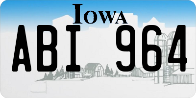 IA license plate ABI964