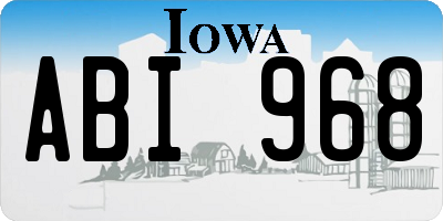 IA license plate ABI968