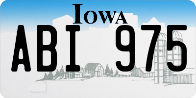 IA license plate ABI975