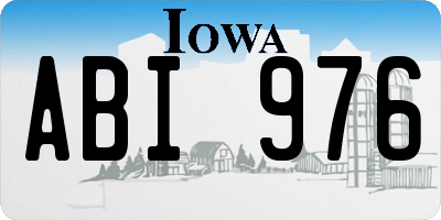 IA license plate ABI976