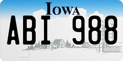 IA license plate ABI988