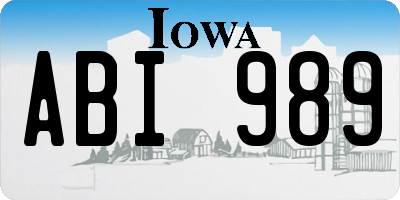 IA license plate ABI989