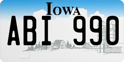 IA license plate ABI990