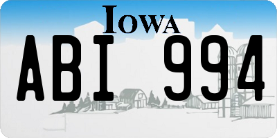 IA license plate ABI994